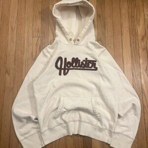 Hollister Baggy Streetwear Hoodie White